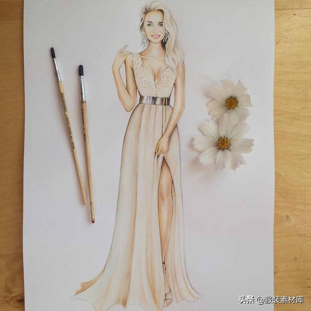 100幅手绘画图片大全,时装画手绘100例书