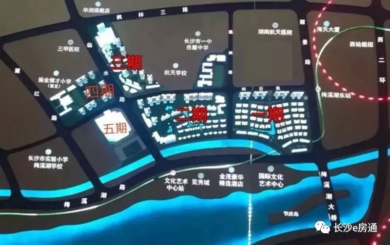 长沙梅溪湖振业城一期别墅200平米,梅溪左岸以后怎么样