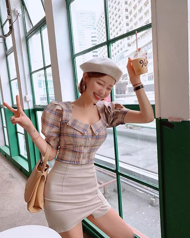 韩系女生超短裙穿搭,小短裙小姐姐夏季