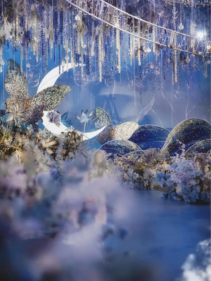 一场温馨浪漫的蓝色星空婚礼,一场神秘浪漫的星空婚礼