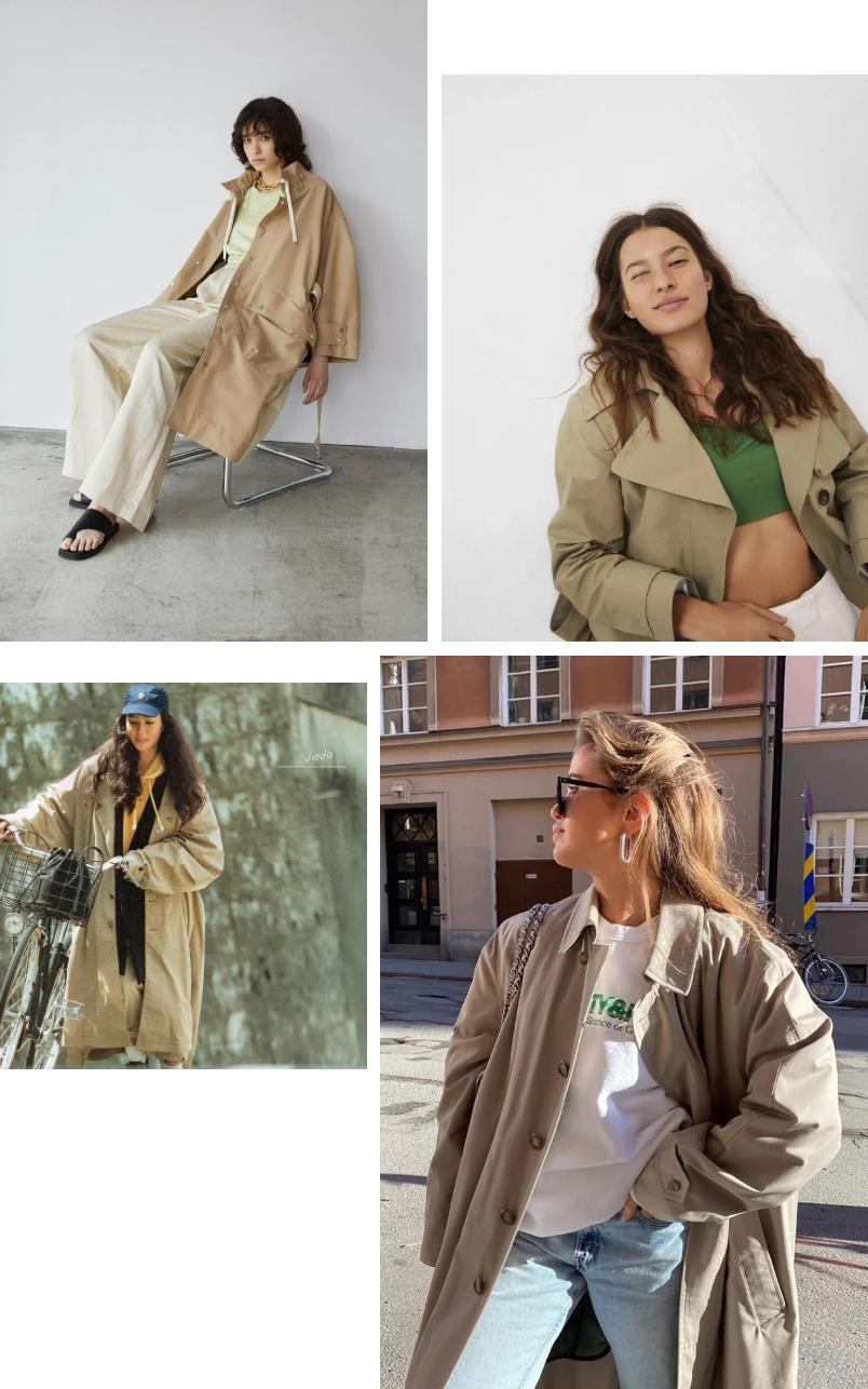风衣10套穿搭,永不过时的风衣搭配图