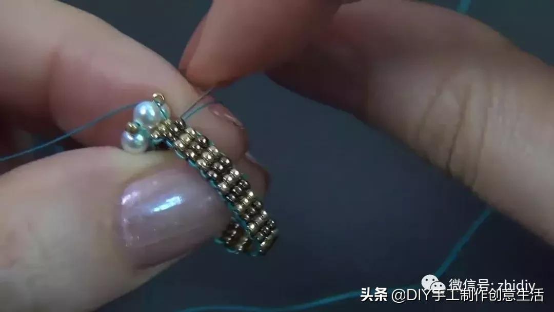 简单手工串珠戒指和发箍,戒指手工diy串珠慢视频