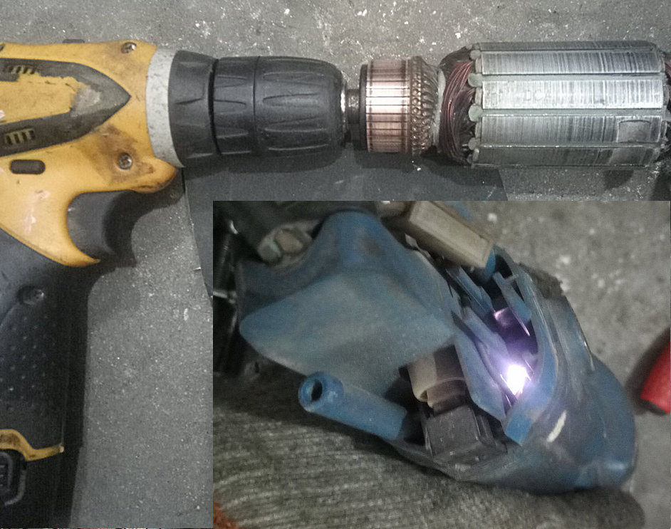 电动工具碳刷打火严重,碳刷故障