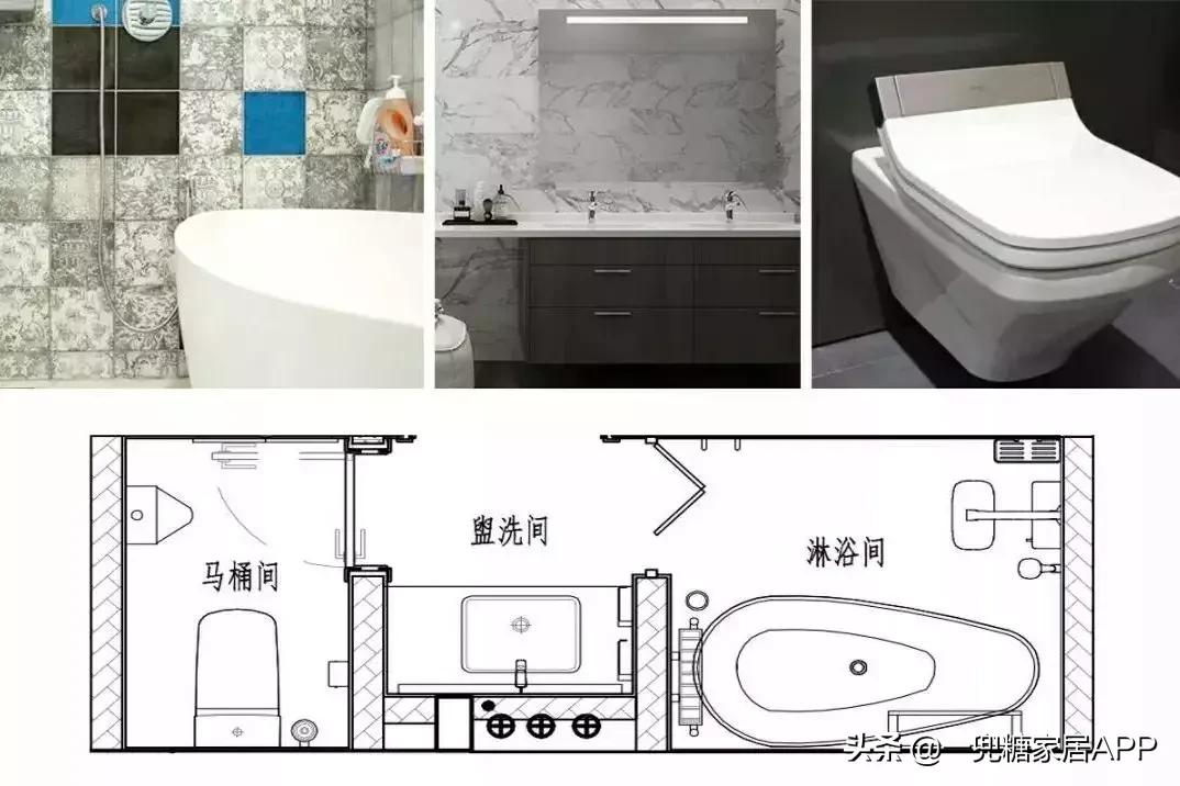 流行三分离卫生间装修,三分离互不打扰卫生间装修效果图