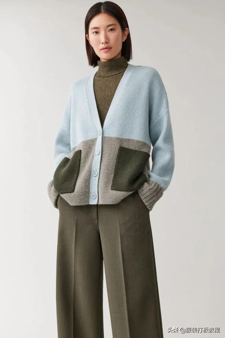 针织圆形口袋视频教程,针织开衫口袋怎么织