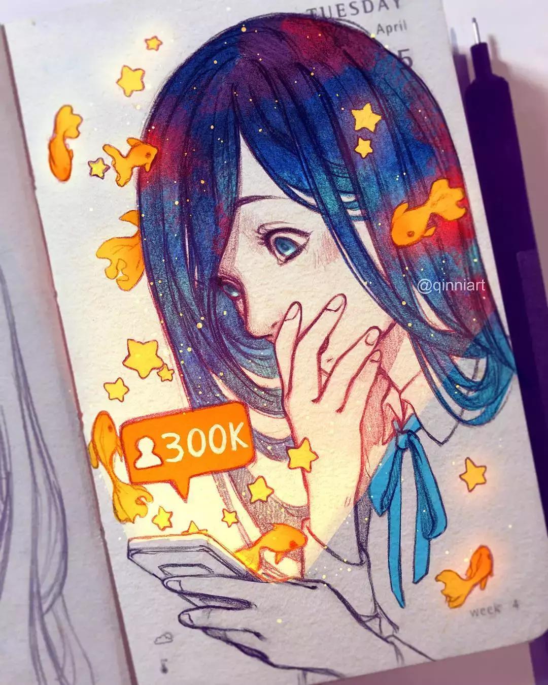 一个经历三次心脏手术，却依旧坚强，用水彩把伤痛化作星辰的女孩