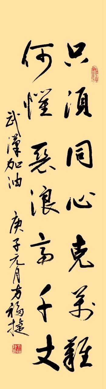 37位名家长江书法展,书法楷书武汉加油中国加油