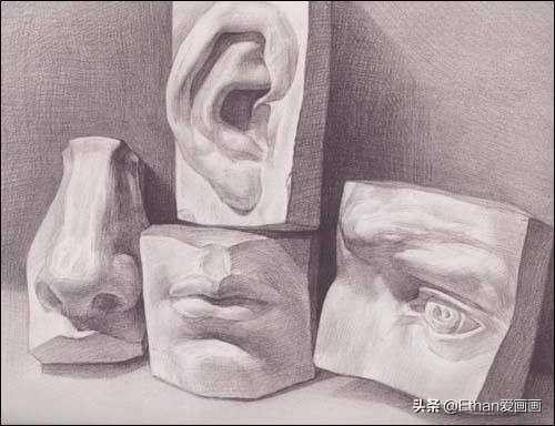 石膏头像素描教程视频,人物石膏素描入门教程