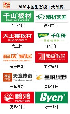 千山生态板十大名牌排名榜,千山板材十大名牌