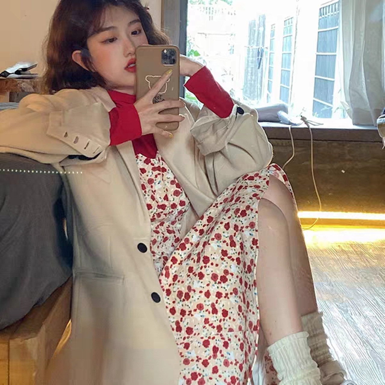 范智乔格子裙,范智乔碎花吊带连衣裙测评