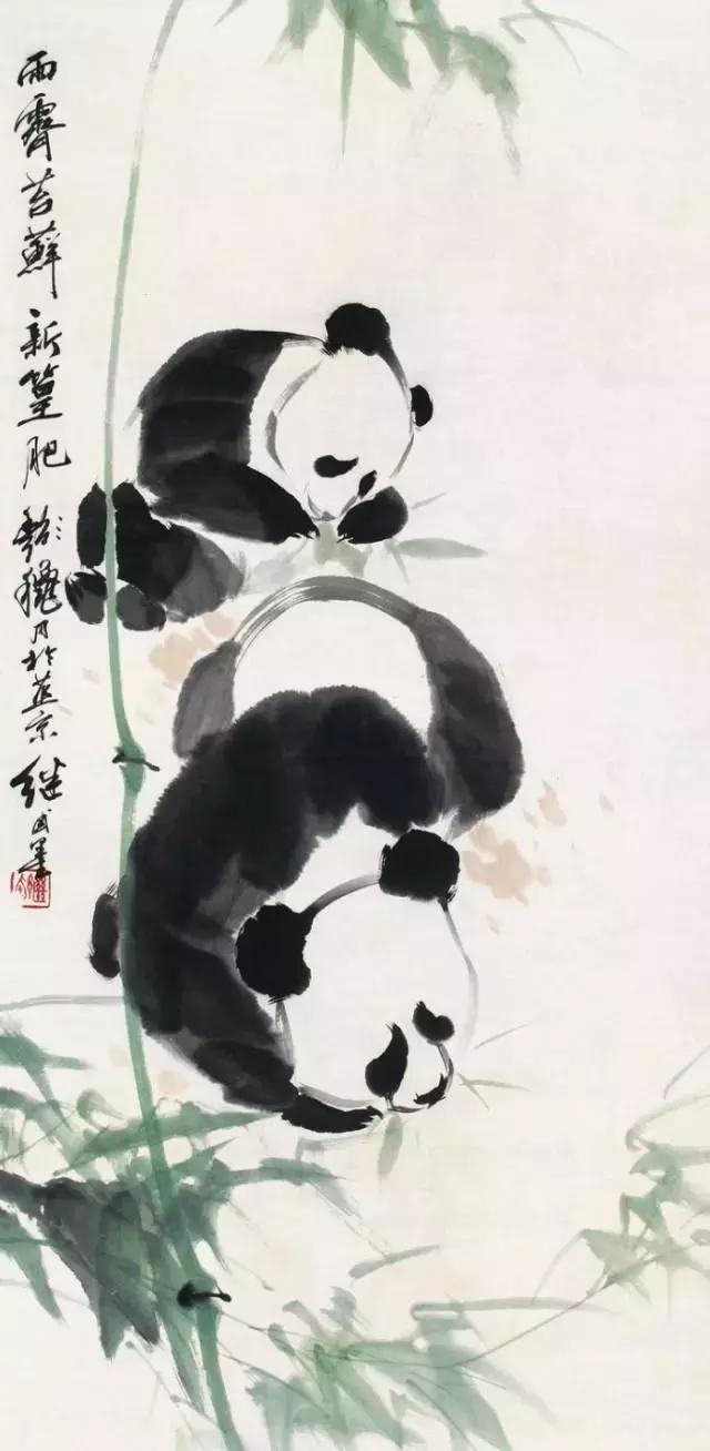 中国的国宝熊猫谁最可爱,国宝级写意熊猫