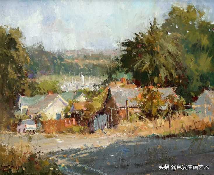 现代风景油画高清大图,后现代油画素材