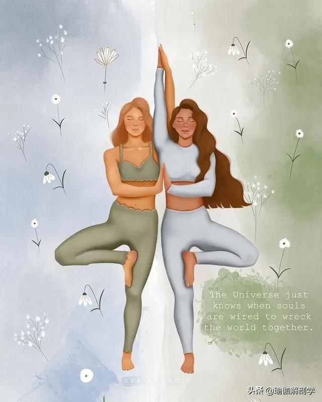 ins瑜伽漫画图片,瑜伽小人唯美漫画