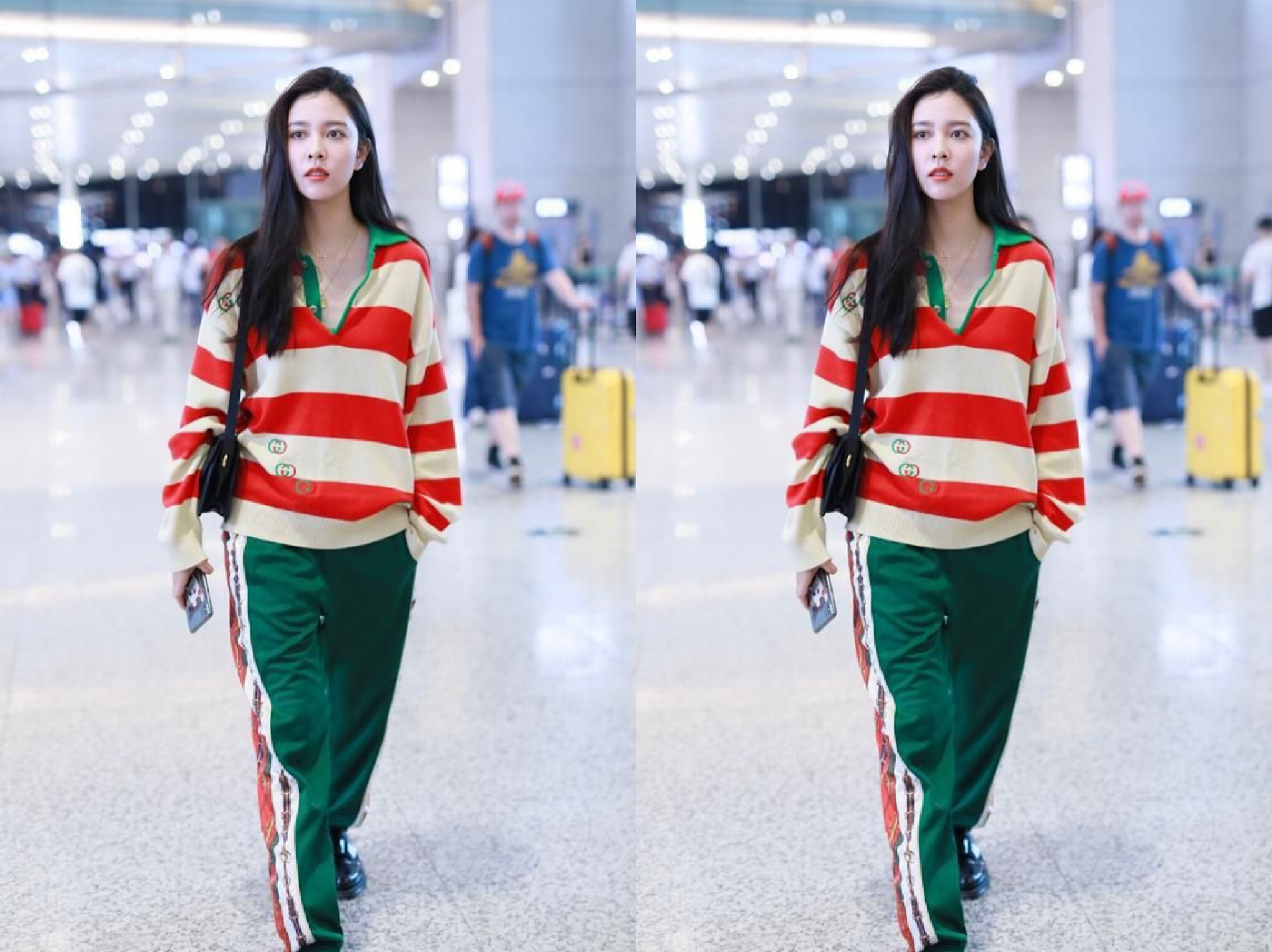 冬款慵懒套头大v领毛衣怎么搭配,内搭推荐冬v领显瘦厚毛衣