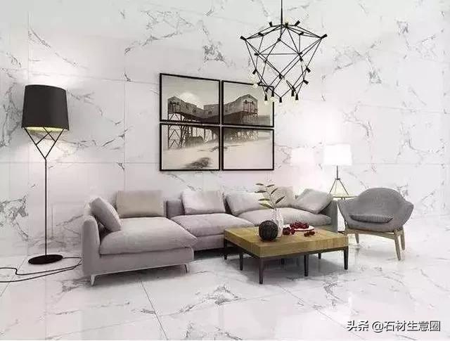 岩板选择卡拉拉塔白还是鱼肚白,卡拉拉白通体大理石