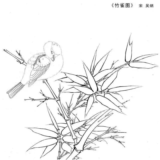 工笔白描底稿高清大图,宋人工笔画白描图片