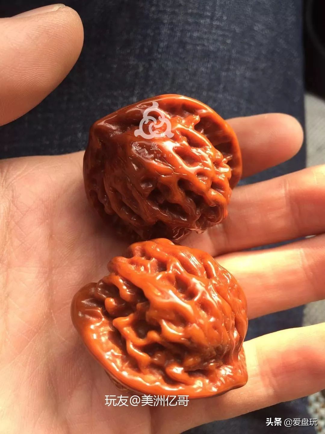 老树磨盘核桃包浆,百年老树核桃图片