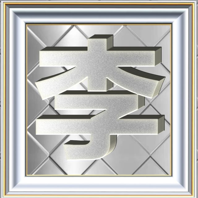 3D立体白金字体姓氏微信头像精选，超级棒