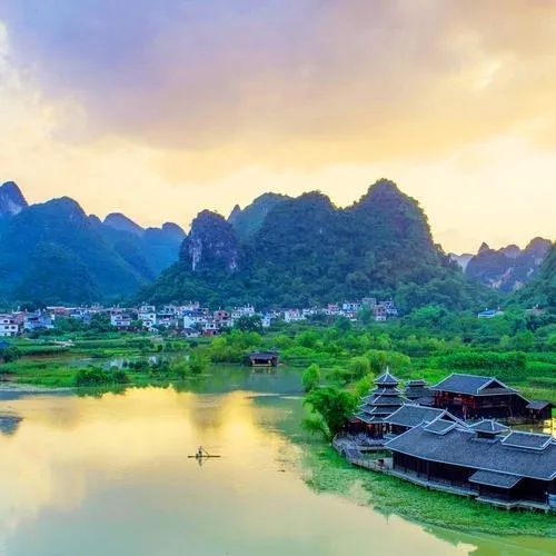 桂林山水甲天下的画卷怎么描写,桂林山水甲天下江南风光美如画