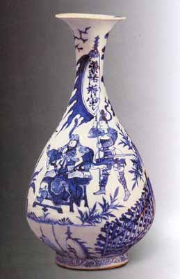 清代青花瓷人物故事,元代中早期青花釉里红瓷器图片