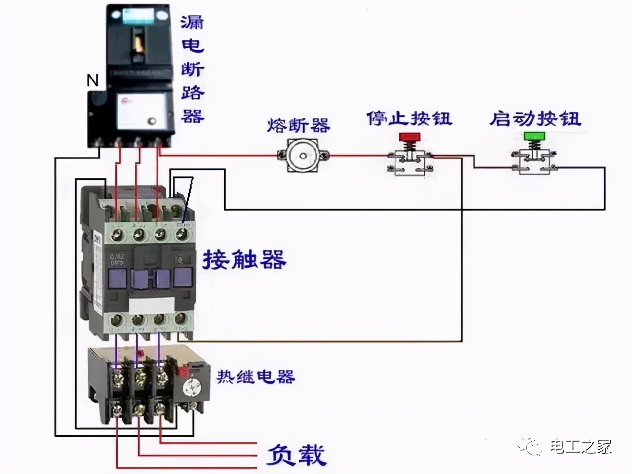 电表脱扣器和断路器接线图,abb断路器接电表接线图