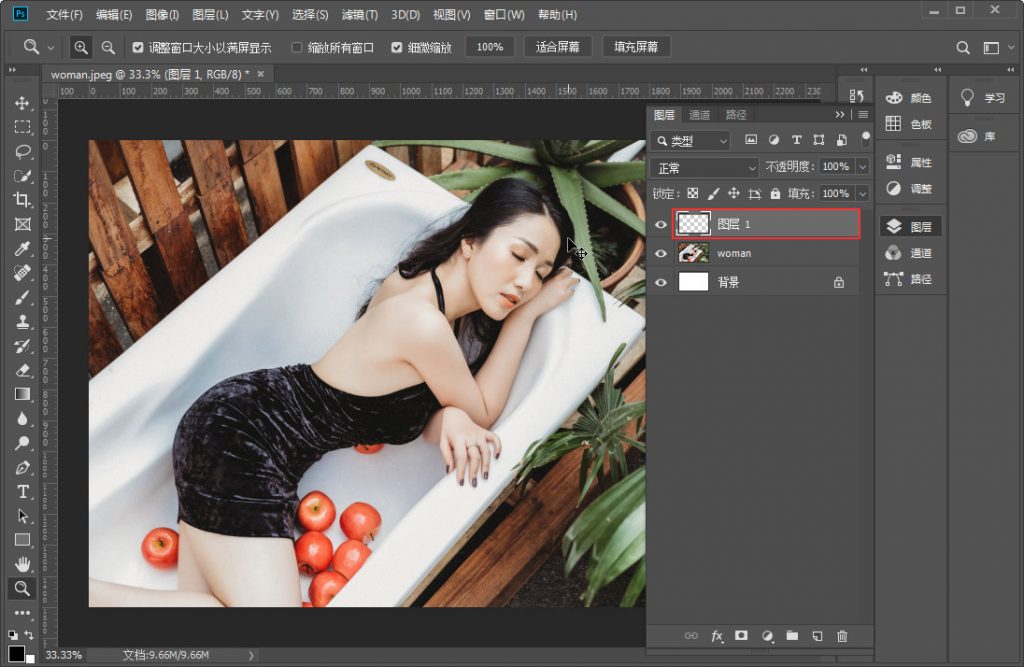 ps入门教程掌握图层的基本操作,ps初学将新建图层填充为黑色