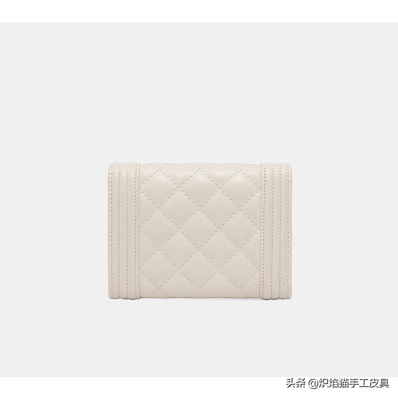 太阳神复古菱形格零钱包