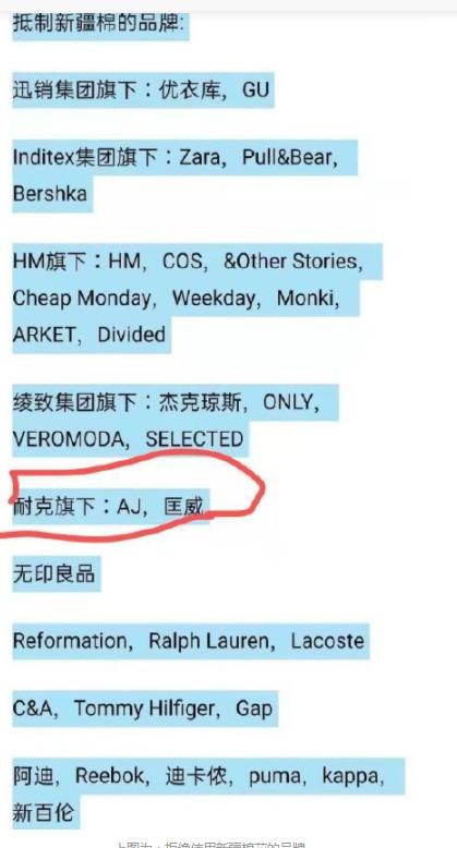 *疆新**棉事件后耐克等品牌销量不降反升，你们喷二次元时可不是这样