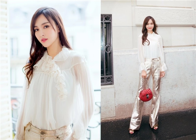 胡静穿黑色衣服,胡静露肩装