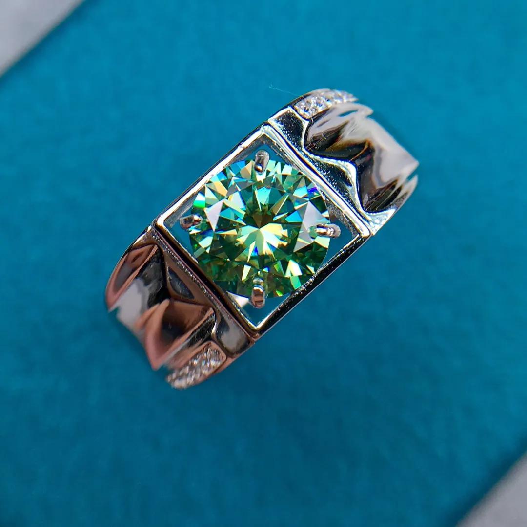 18k金冰雪皇后1.5克拉莫桑戒指 (925银莫桑钻石活口戒指官方旗舰店)