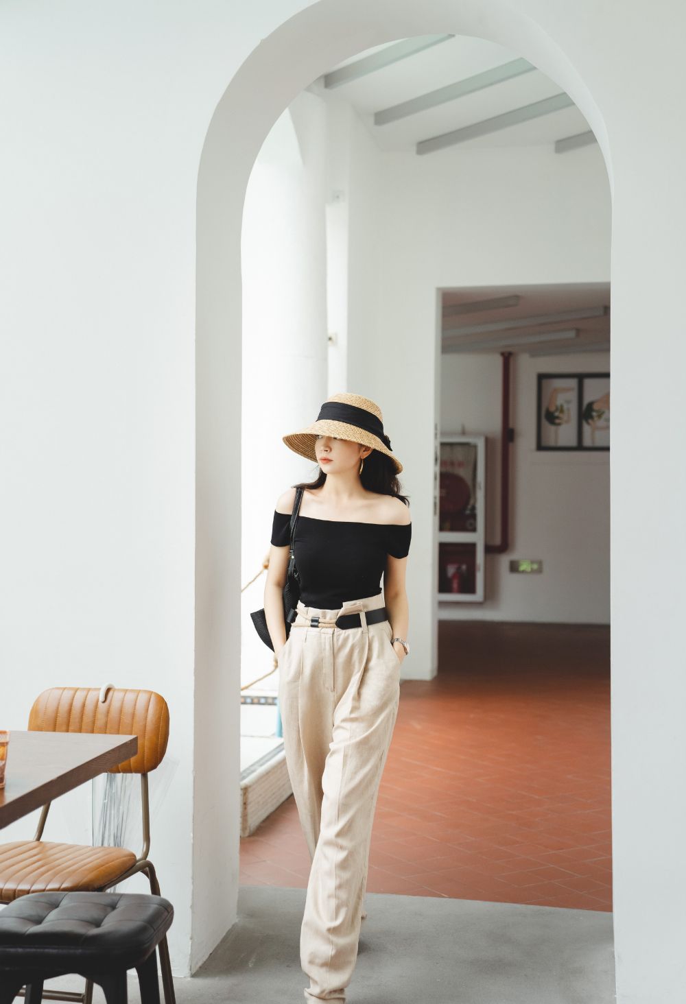 搭阔腿裤雪纺衫上衣新款时尚减龄,雪纺衫阔腿裤搭配大全