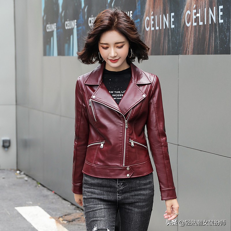 秋冬流行的皮衣外套,搭配简单又帅酷,随便一披,让你魅力挡不住