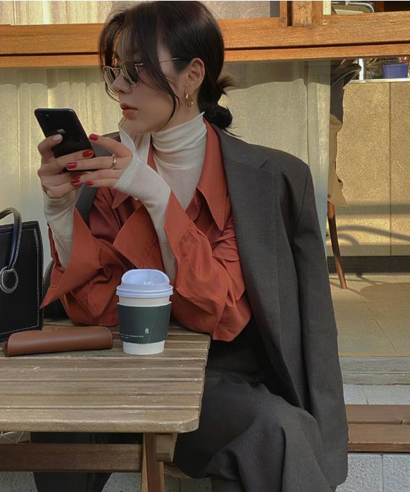 韩版穿搭女装高级感叠穿,冬季穿搭女生高级感韩系叠穿