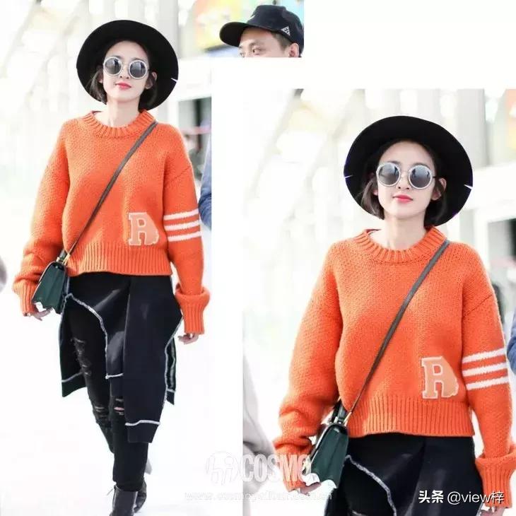 刘雯同款羊毛衫穿搭,初恋风的毛衣