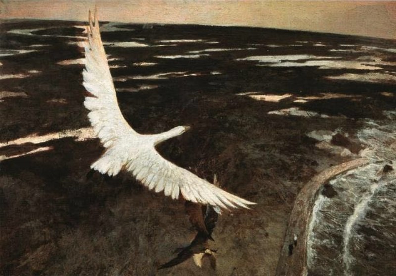 何多苓连环画雪雁,何多苓的经典创作雪雁