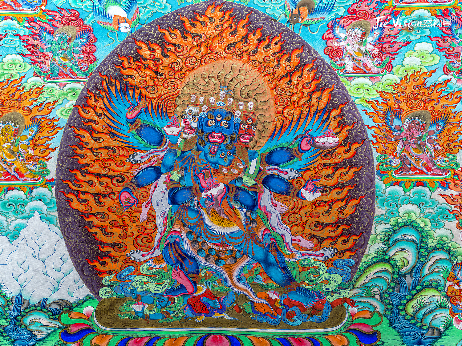 深入解读一幅唐卡诞生的过程,4人共同创作