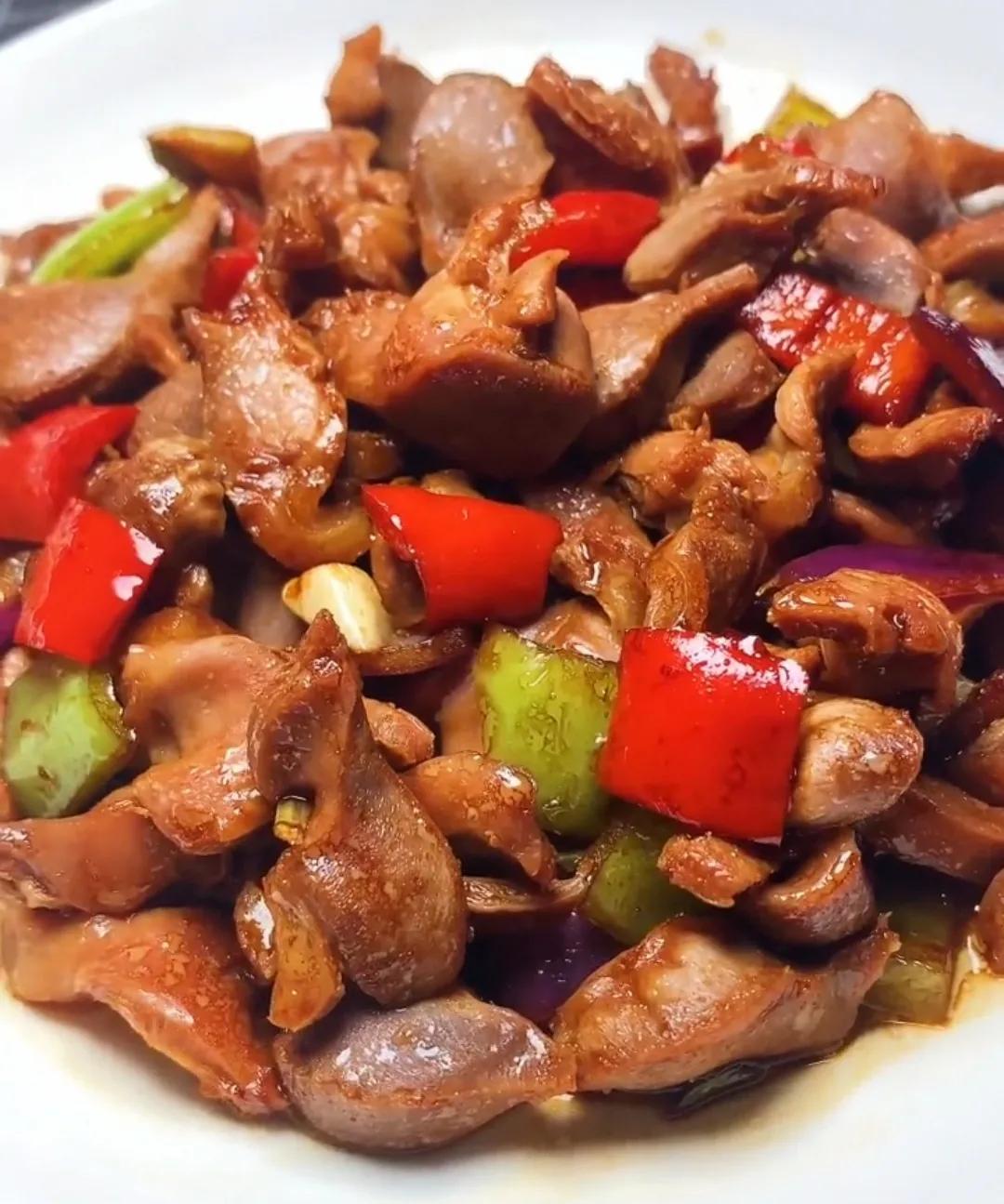 好吃的爆炒鸡胗私藏美食大分享,孜然爆炒鸡胗家常做法大全