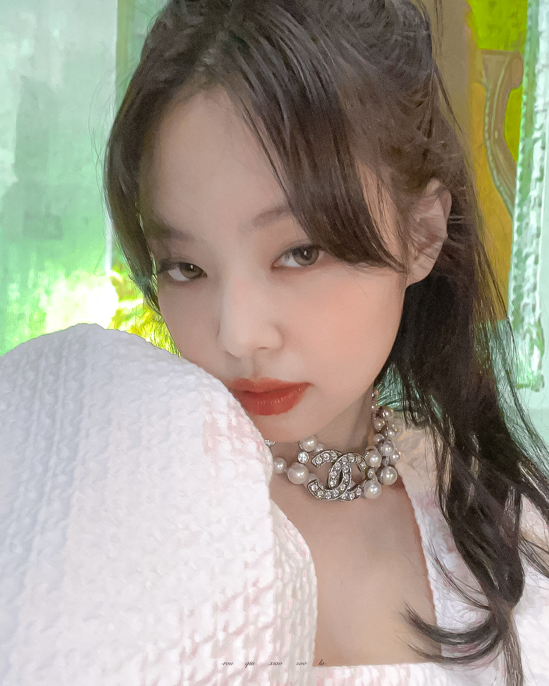 blackpinkjennie超短裙造型,blackpinkjennie格子半裙