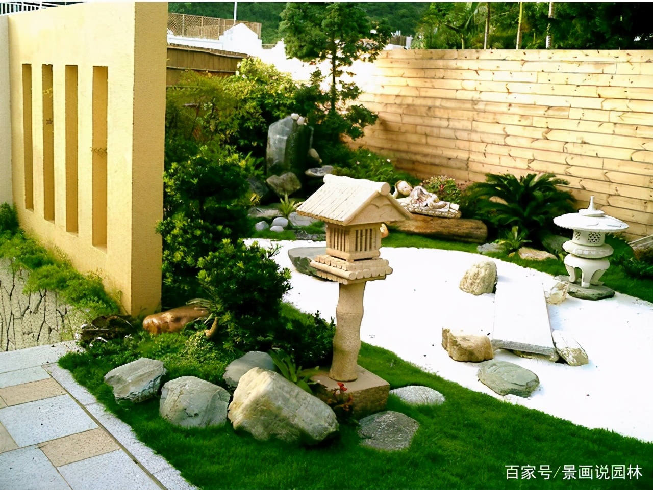 日式景观庭院枯山水经典设计,正宗日本枯山水庭院设计