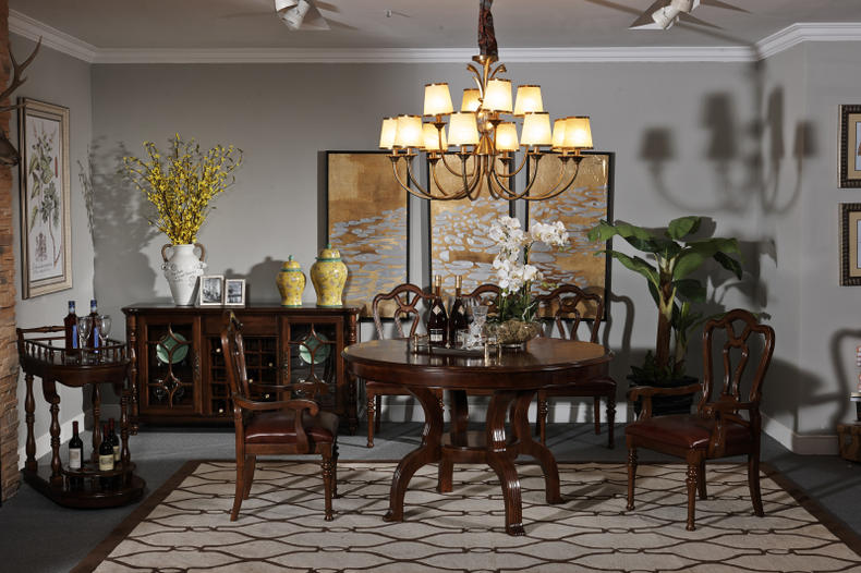 美式餐桌用圆桌还是方桌,圆桌与方桌哪个更上档次