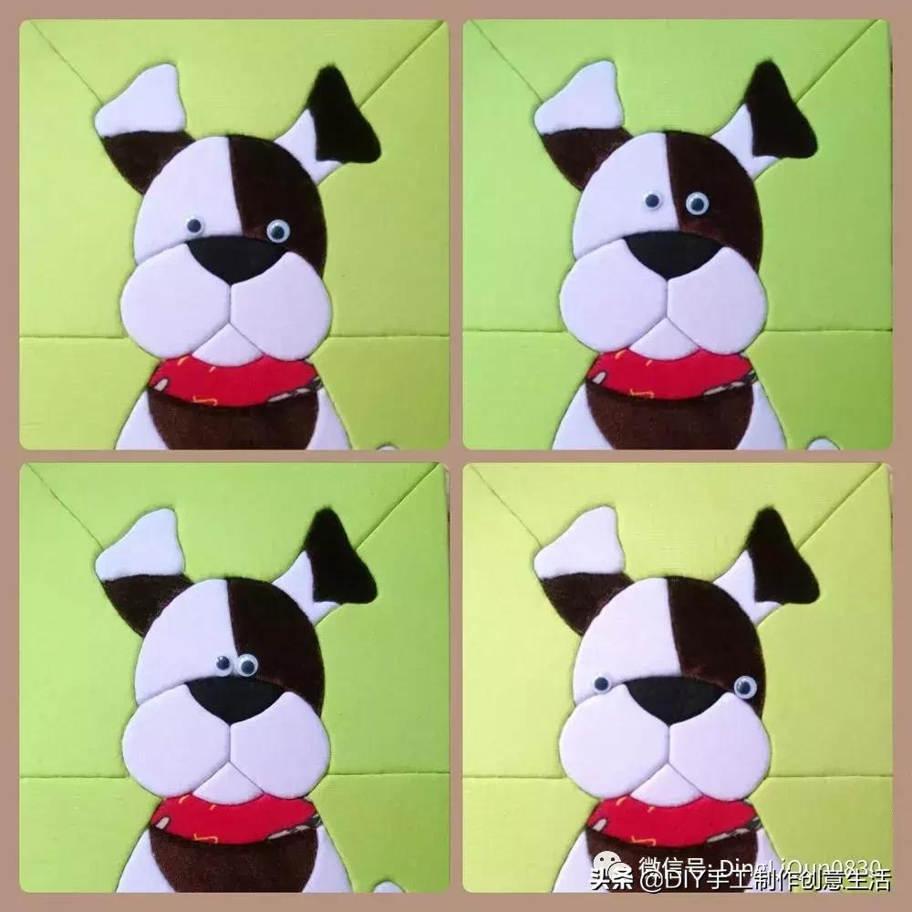 布艺diy拼布图案贴画,布画diy手工制作大全