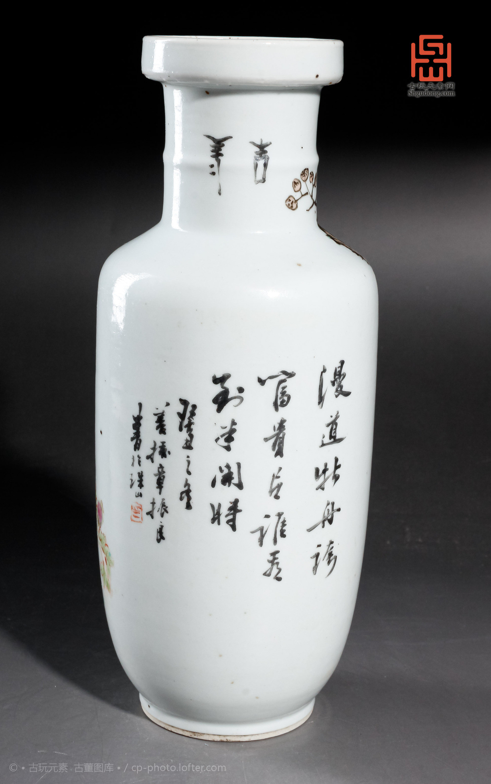 明代青花棒槌瓶图片,清中期霁蓝釉八仙人物棒槌瓶