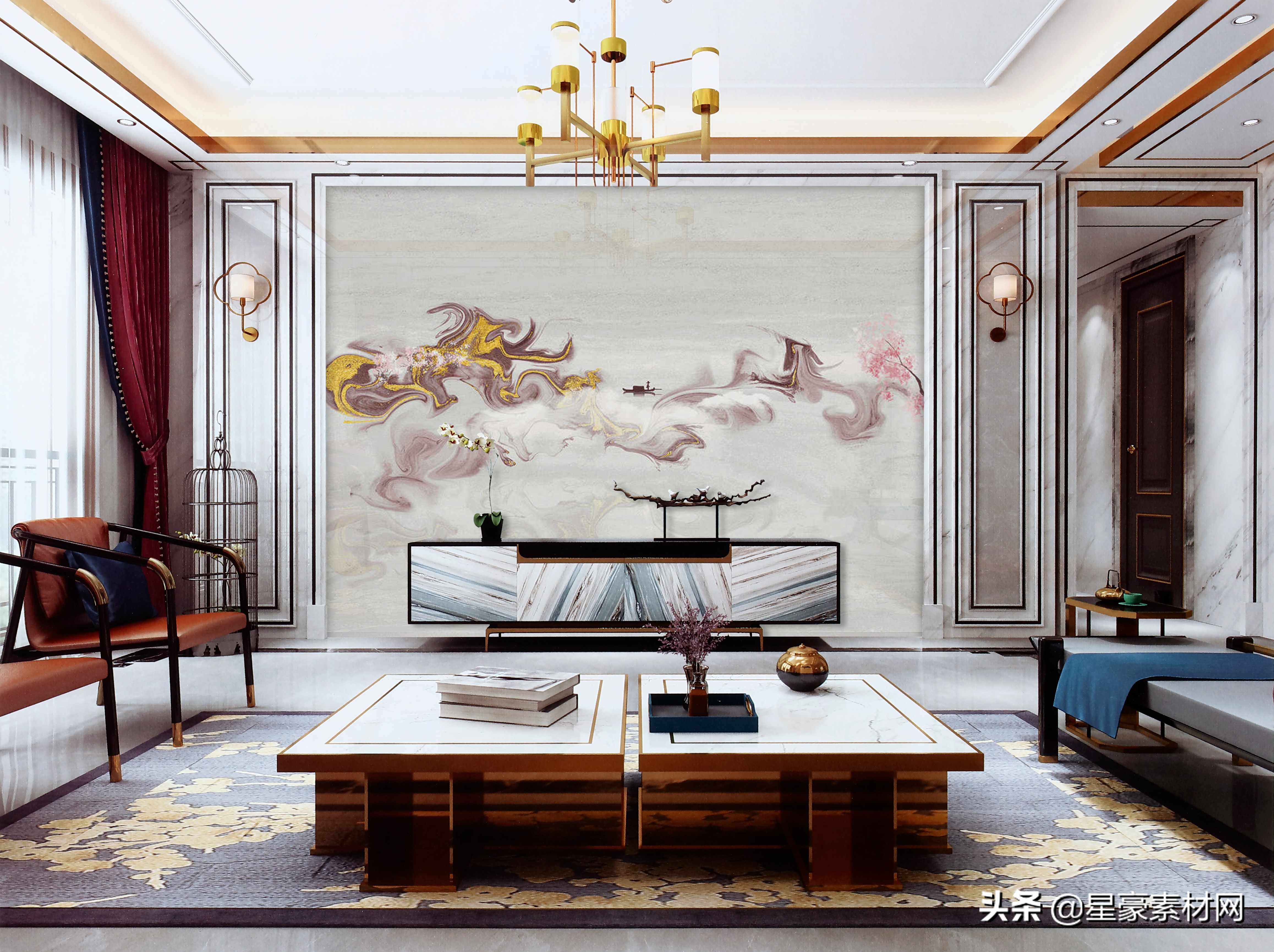 背景墙的颜值顶端，没见过就亏了，2020热门家装统计「星豪素材」
