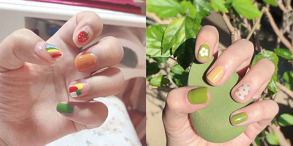 还记得这款泫雅风美甲吗,泫雅花朵美甲图片大全