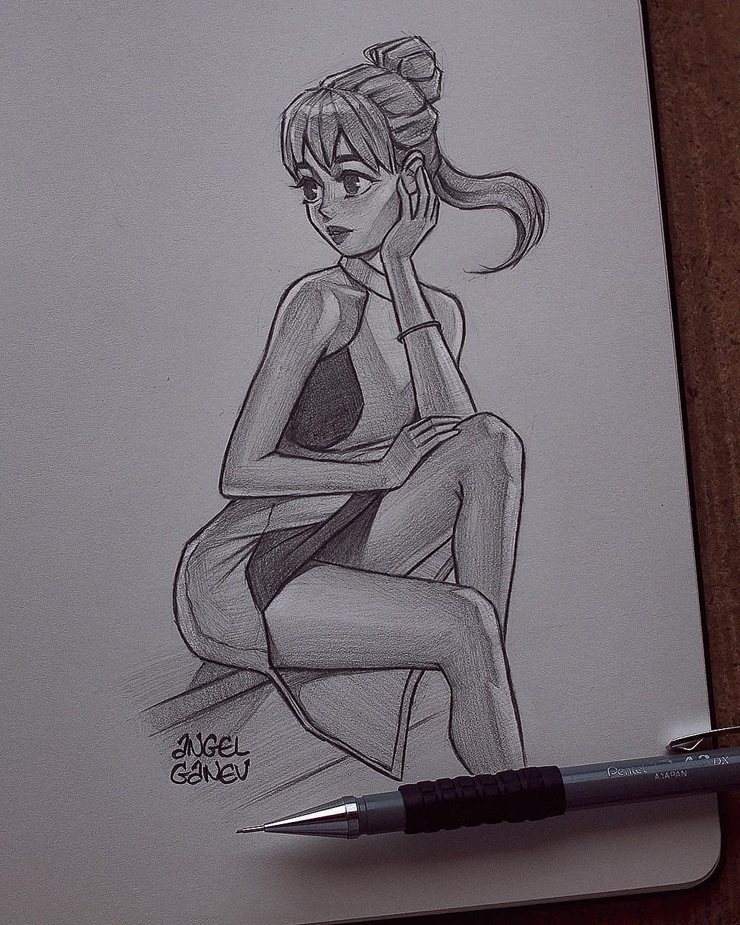 自动铅笔画人物,自动铅笔手绘人物