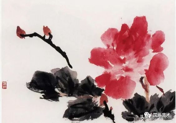 萧朗教你画花卉牡丹芍药画法,写意画牡丹叶画法教程