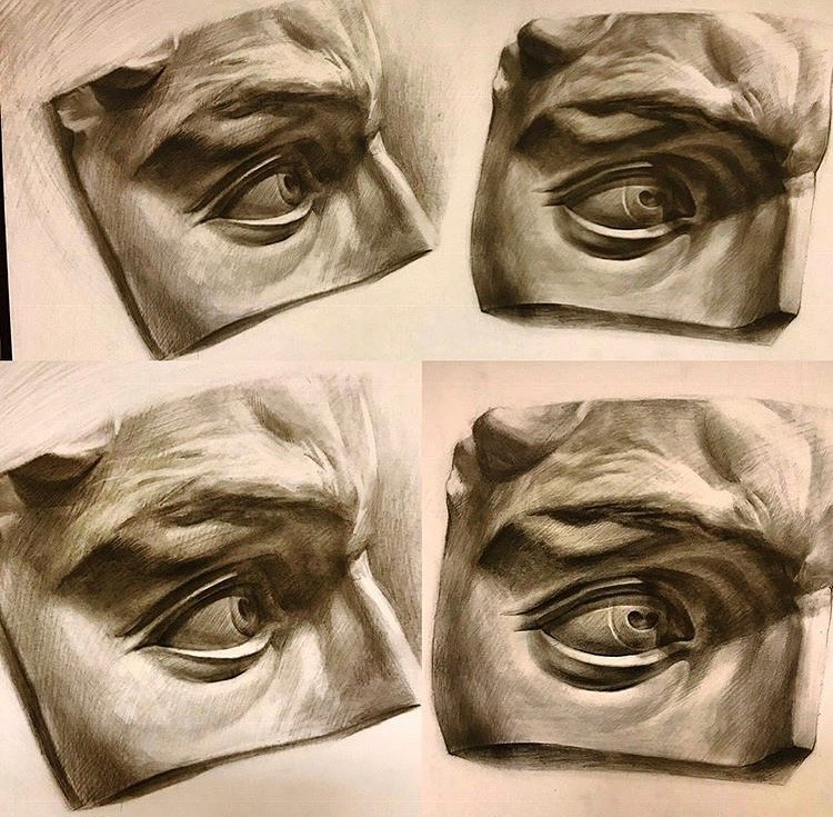 石膏头像大卫素描教程步骤,小卫石膏头像素描教程完整版