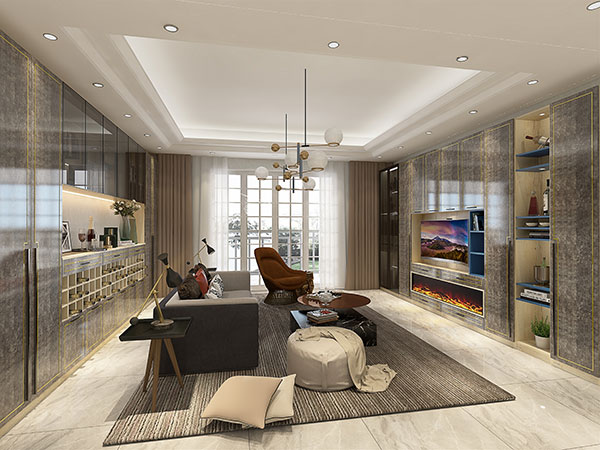定制客厅装修效果图,客厅家居定制