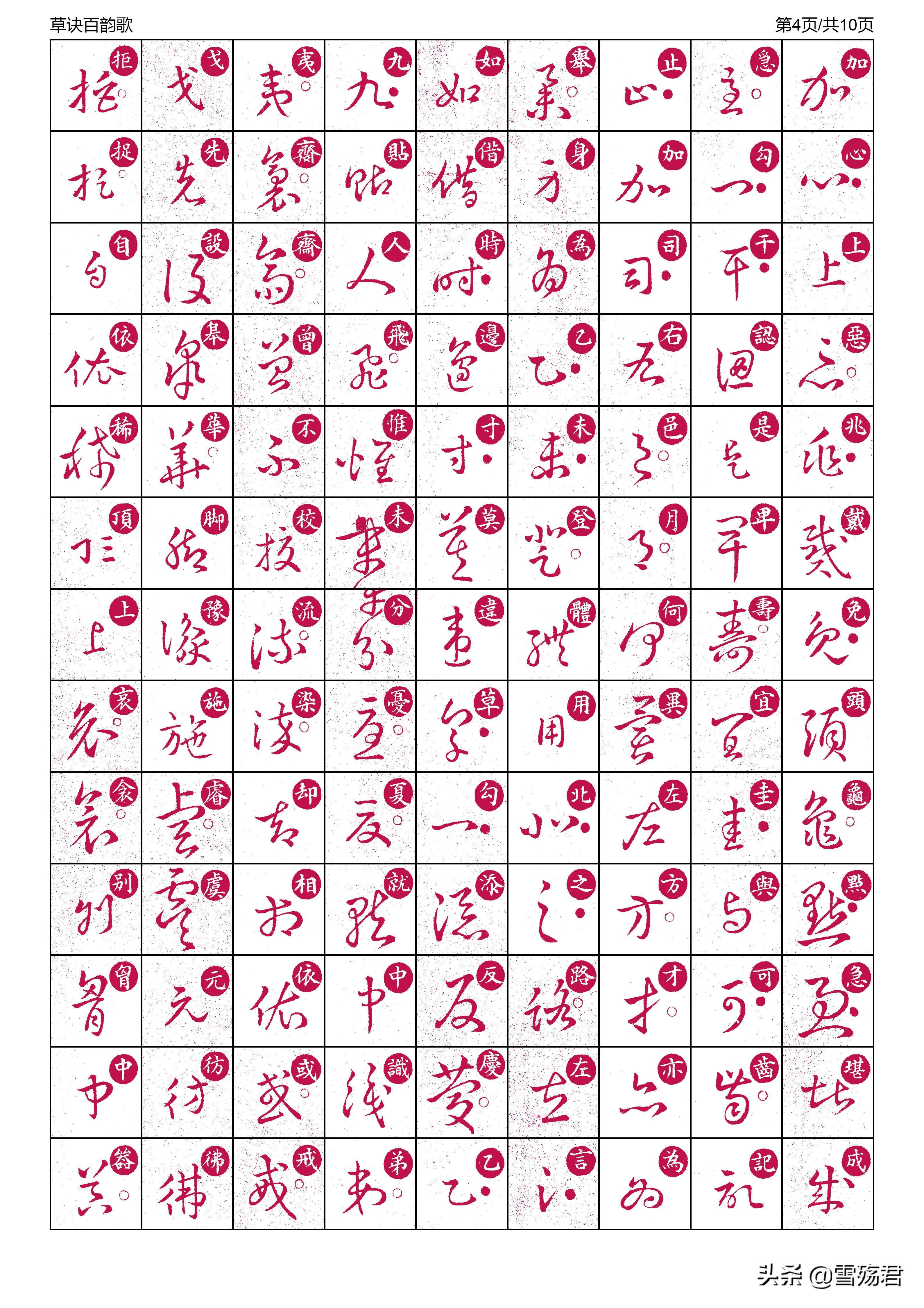 草诀百韵歌字帖书法,字帖《草诀百韵歌》