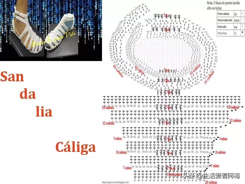 钩鞋收尾花边编织教程,鞋子怎么钩织